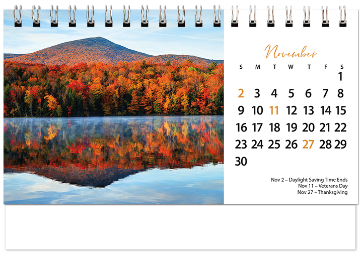 Scenic Seasons Desk Calendar Easel Calendars Tent Calendars